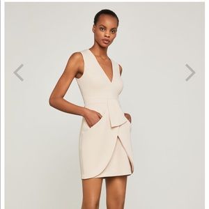 BCBGMaxazria Powder Pink Draper Skirt Dress